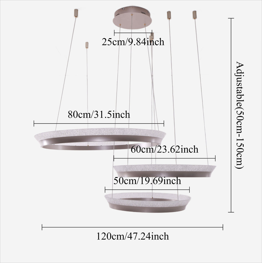 Lightsin Elegant Crystal Ring Chandelier Premium Pendant Light