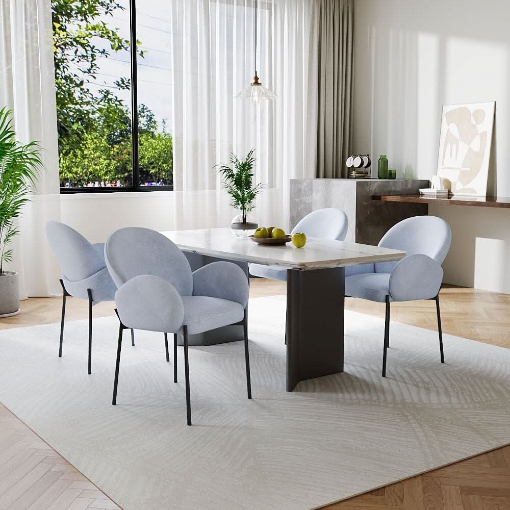 Upholstered Fabric Dining Chair Modern Comfort