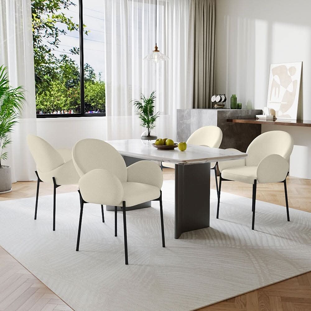 Upholstered Fabric Dining Chair Modern Comfort