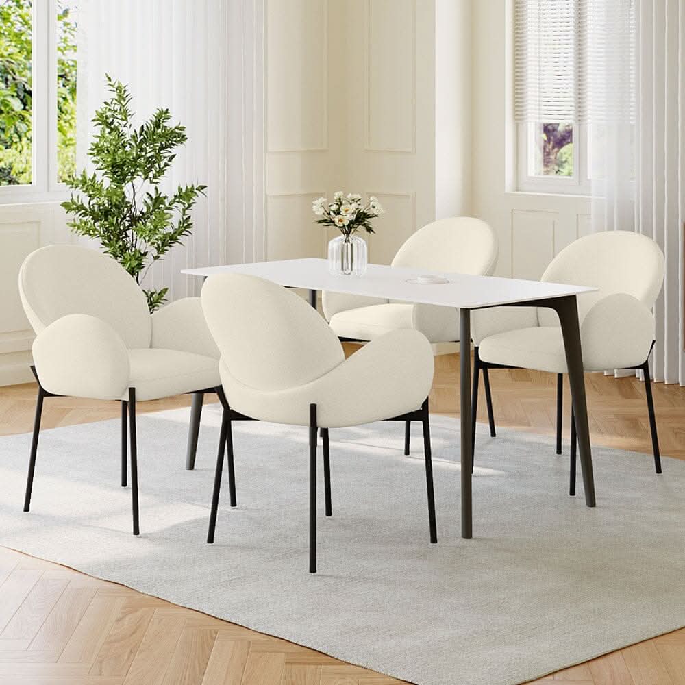 Upholstered Fabric Dining Chair Modern Comfort