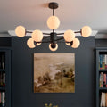 Lightsin Cumulus - Modern Metal Chandelier Tubular Design Chandelier with LED White Shade